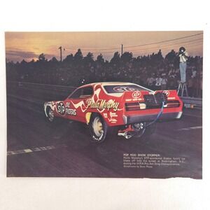 Vintage Paula Murphy STP Plymouth Duster Print Ad Funny Car Drag Racing Promo